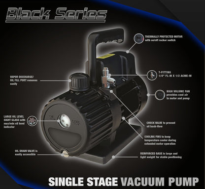 4" ID Clear PVC Vacuum Chamber + 6 CFM Mastercool Vacuum Pump