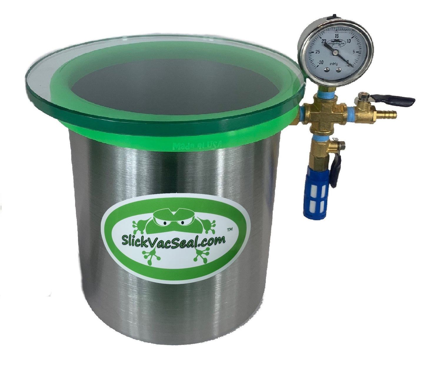 System: Stainless Steel Chamber + 3 CFM Mastercool Vacuum Pump