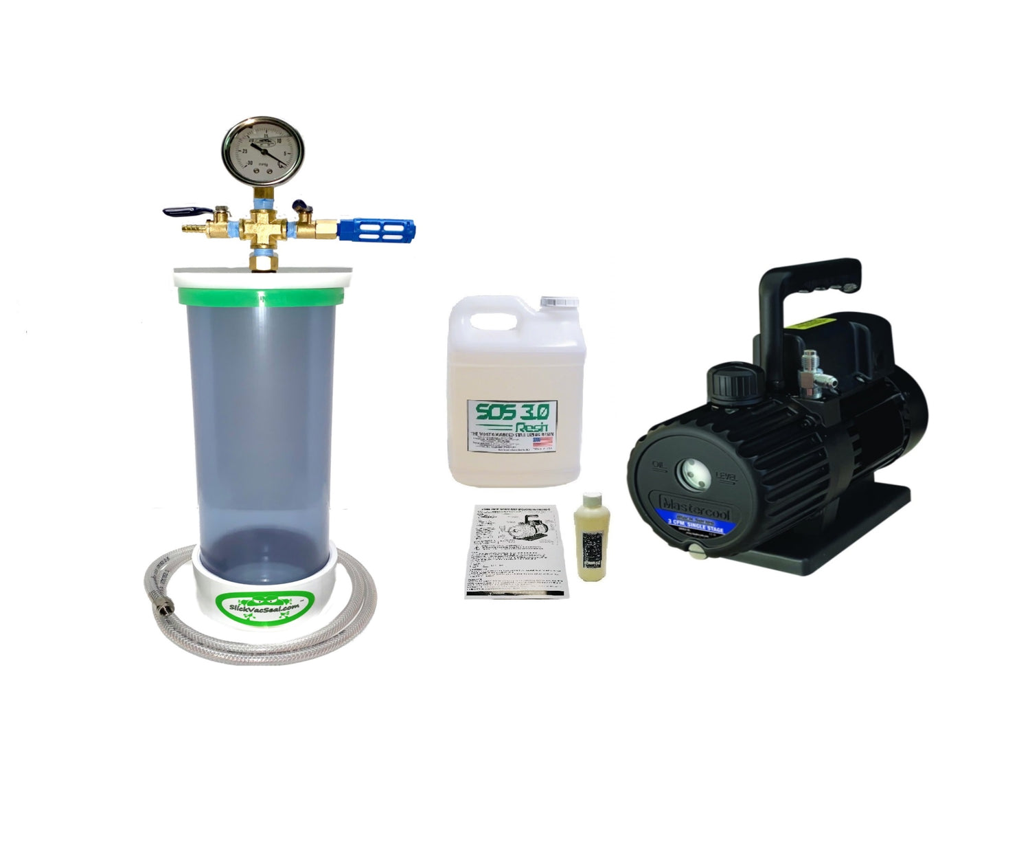 Chamber + SOS 3.0 Wood Stabilizer + Vacuum Pump Complete Systems
