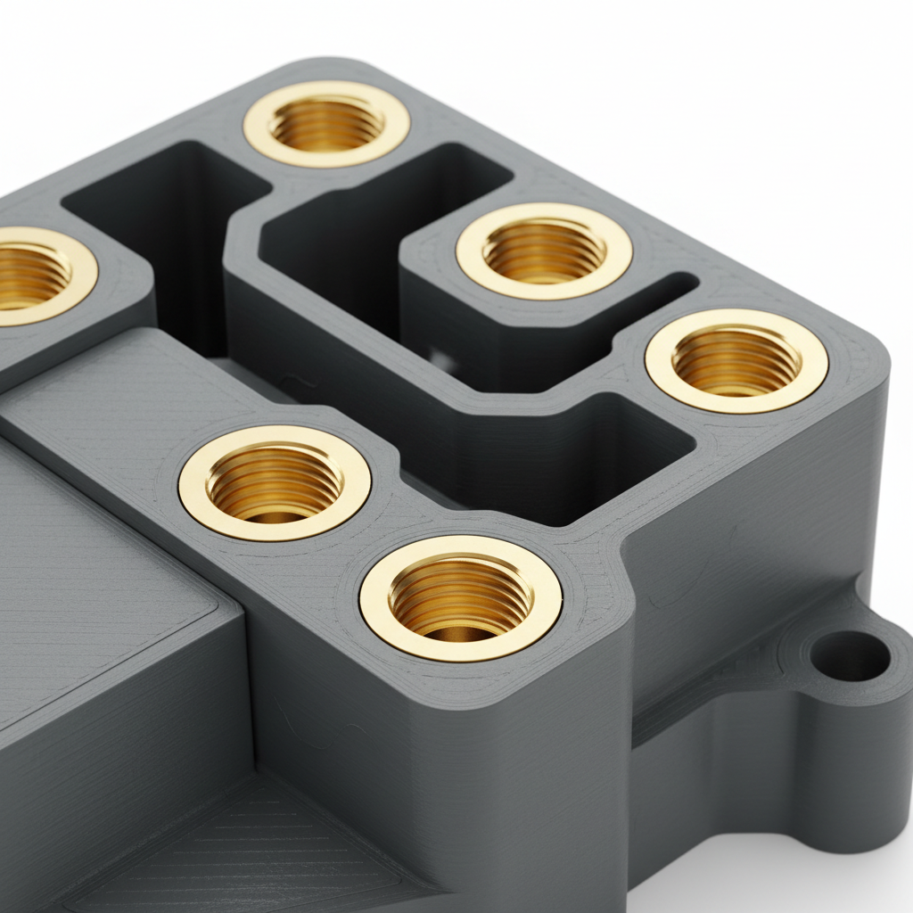 #10-24, 9.5 mm Length brass insert for 3D printing/plastic parts