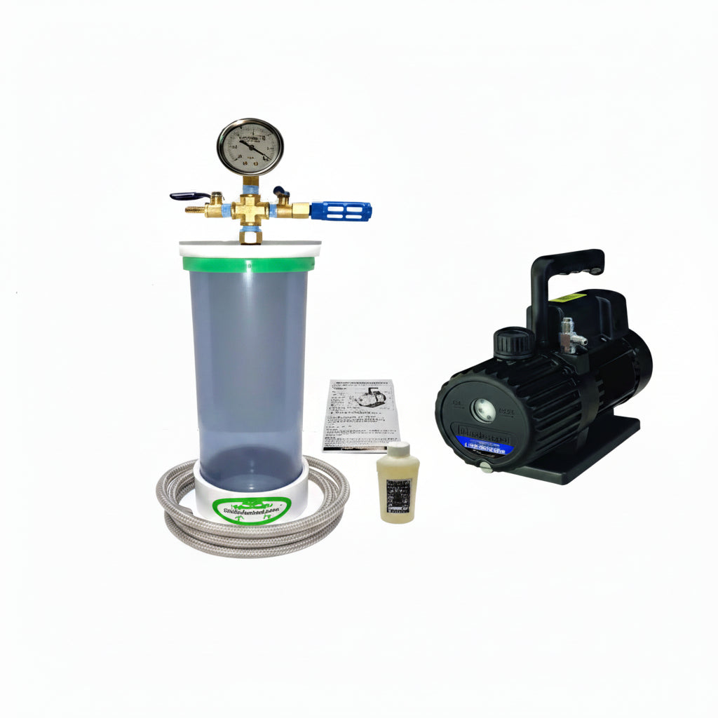 6" ID Clear PVC Vacuum Chamber + 3 CFM Mastercool Vacuum Pump