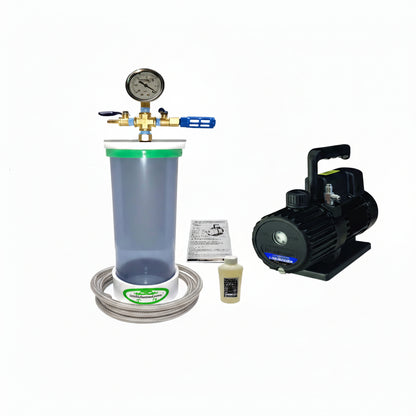 6" ID Clear PVC Vacuum Chamber + 3 CFM Mastercool Vacuum Pump