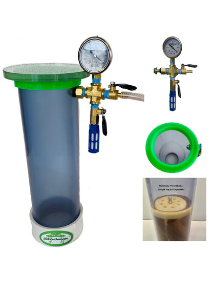 6" Inside Diameter Clear PVC  Wood Stabilizing Vacuum Chamber-Temp Glass Lid