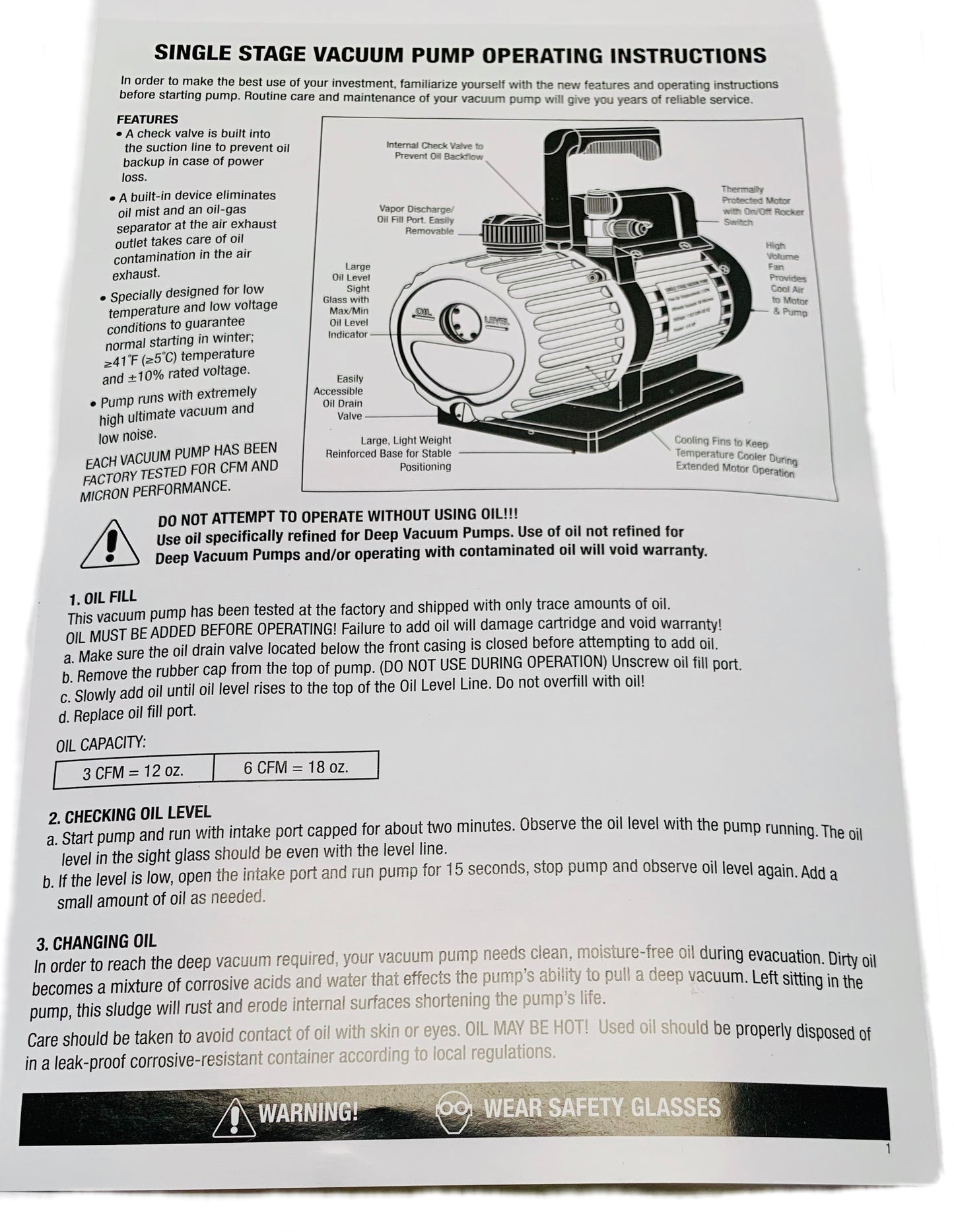 4" ID Clear PVC Vacuum Chamber + 6 CFM Mastercool Vacuum Pump